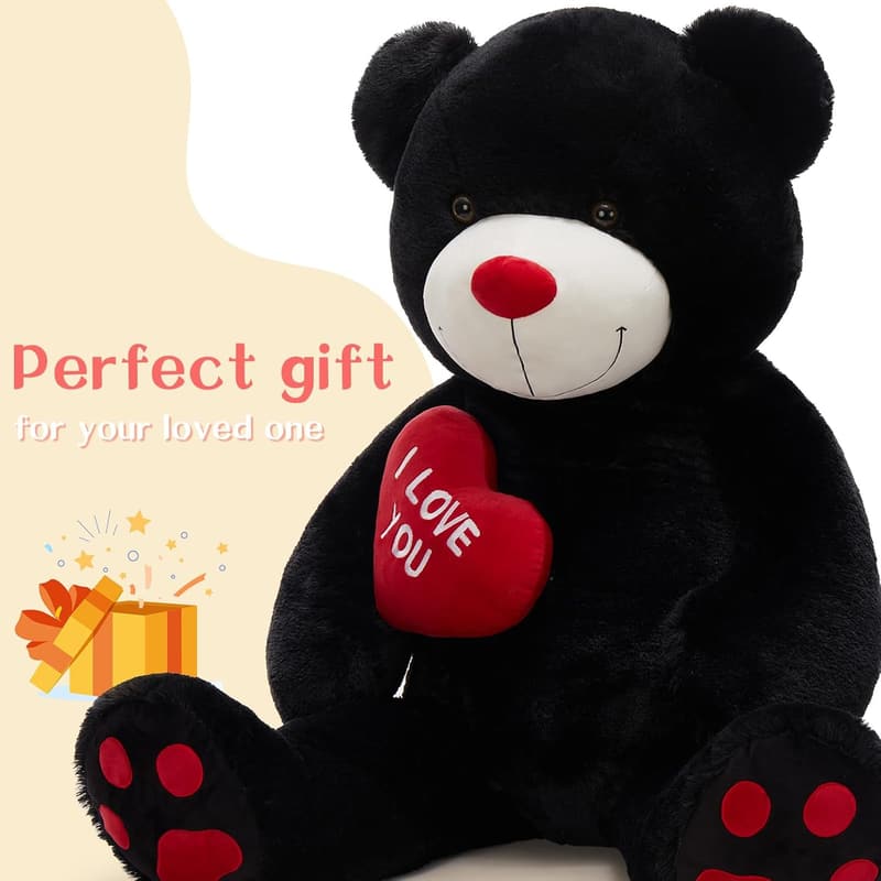 Giant 6ft Black Teddy Bear with 