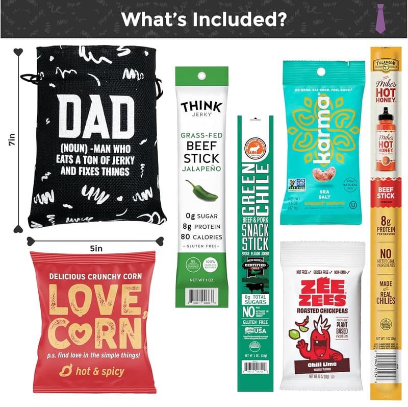 Father's Day Gift: Spicy Jerky & Nuts Dad Bag