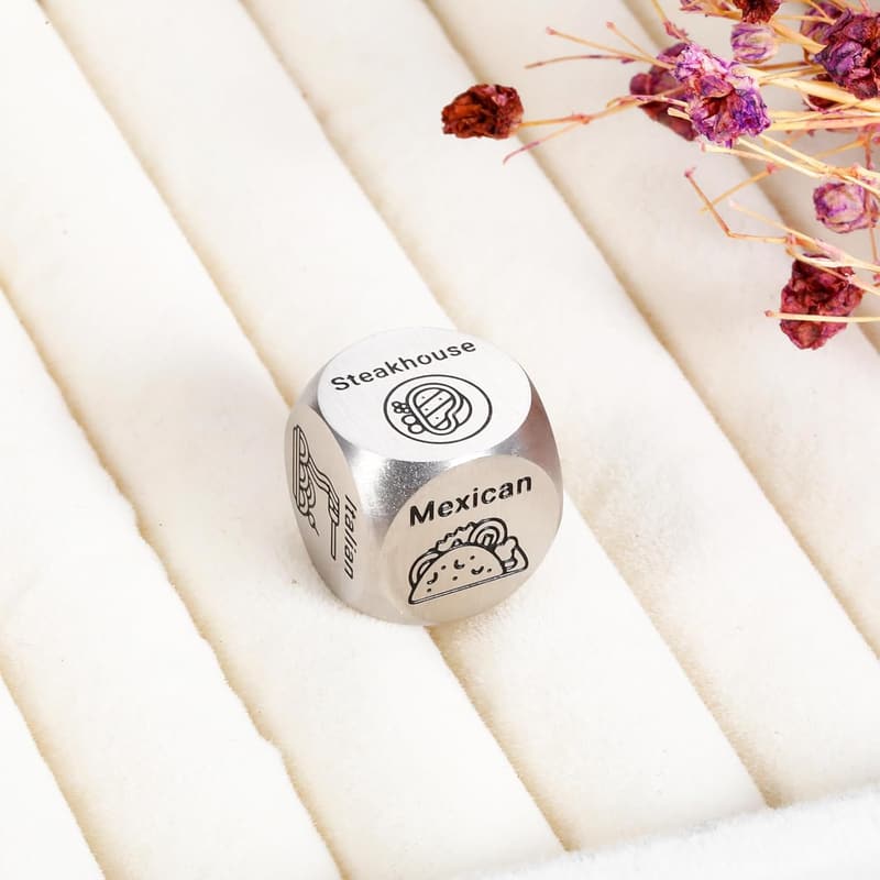 Father's Day Steel Food Dice for Date Night Dinner