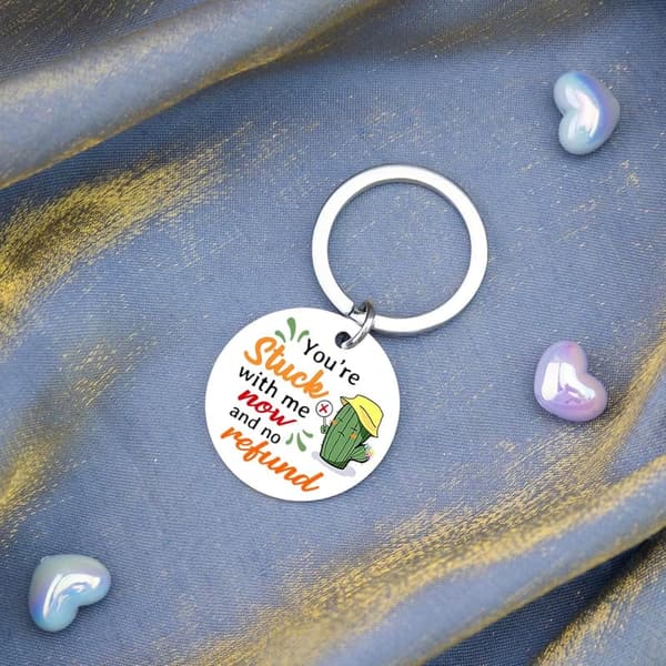 Personalized Funny Keychain for Couples - Anniversary & Birthday