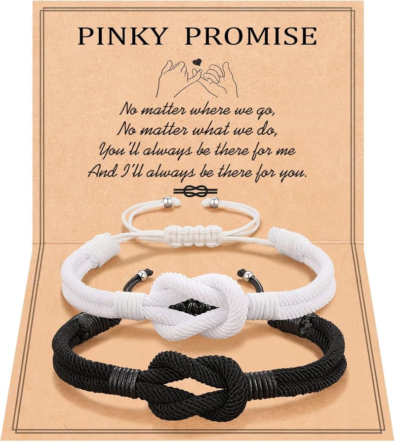 Couples' Pinky Promise Knot Bracelets - Gift for All Occasions