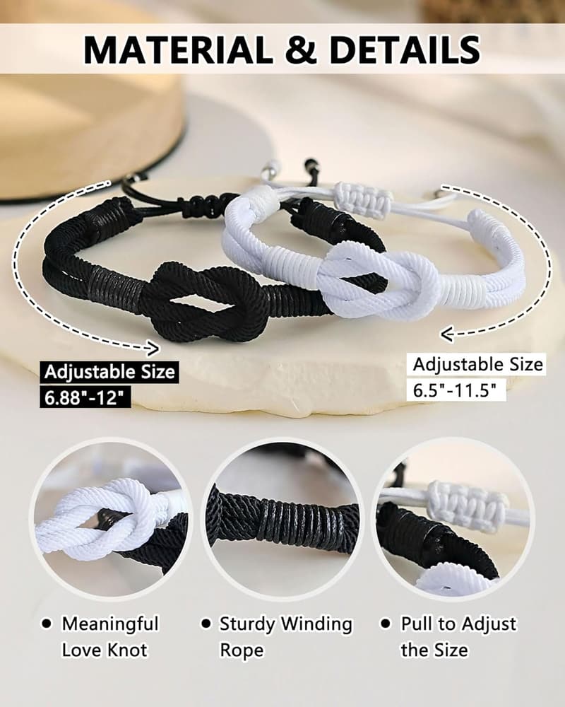 Couples' Pinky Promise Knot Bracelets - Gift for All Occasions
