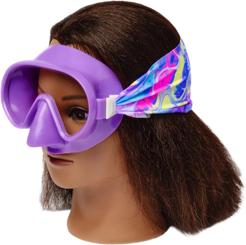Kids Swim Mask with Fabric Strap - Pink & Purple Collection