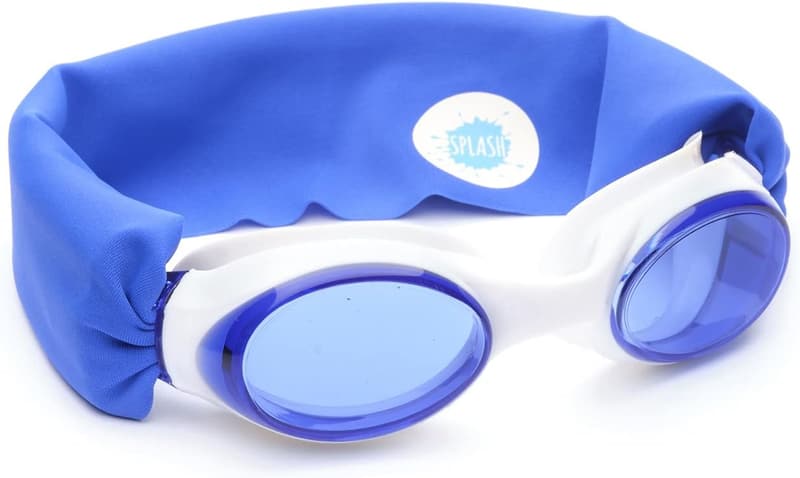 Fashionable Splash Place Swim Goggles with Fabric Strap for All Ages