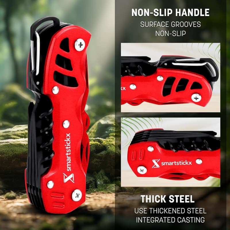 16-in-1 Military-Grade Pocket Multitool with Keychain