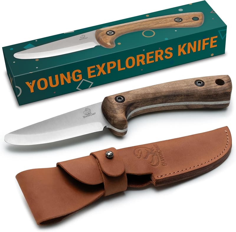 Kids' Whittling Knife - Safe Rounded Tip for Ages 8-12