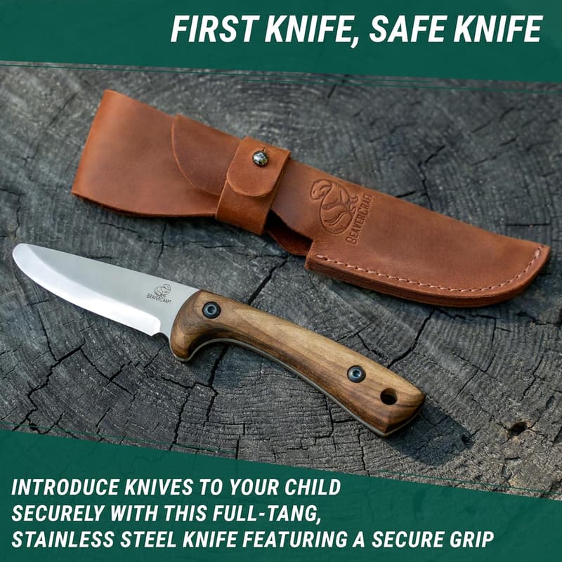 Kids' Whittling Knife - Safe Rounded Tip for Ages 8-12