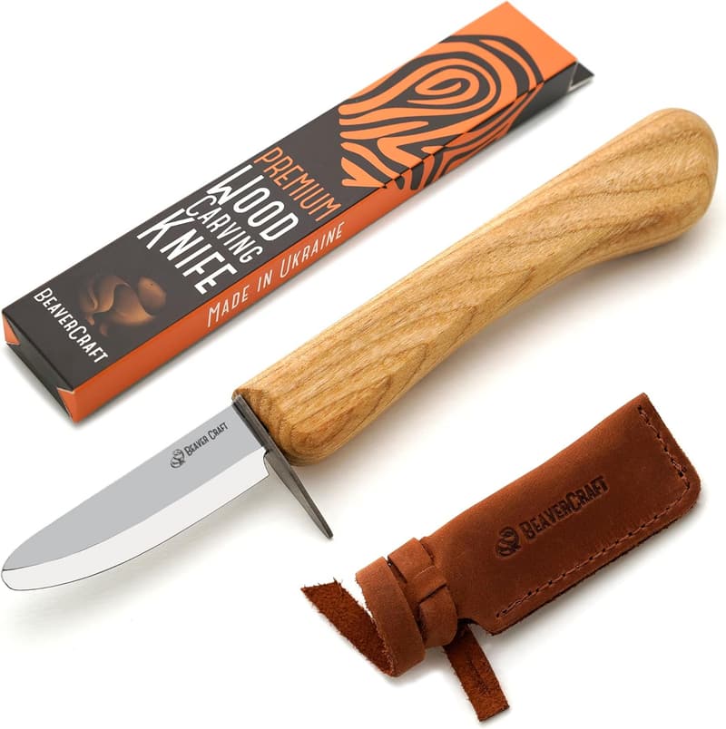 Kids' Safety Whittling Knife - Rounded Tip Wood Carving Tool