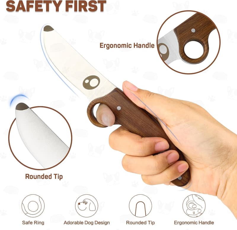 Kids Whittling Knife with Educational Ring & Sheath - Rosewood Handle