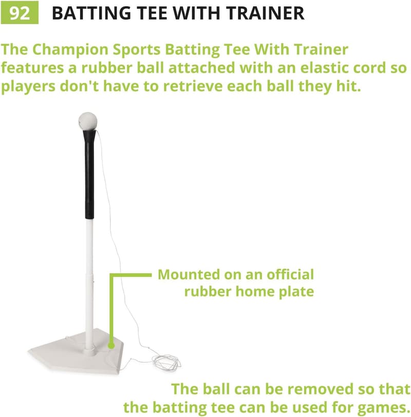 Adjustable Champion Sports Batting Tee on Home Plate