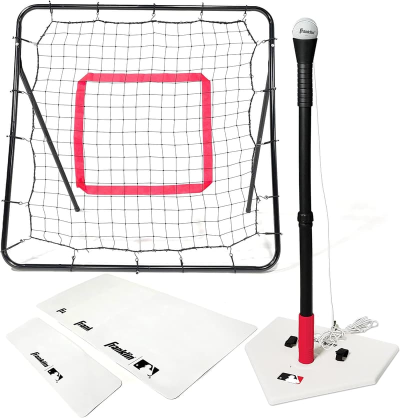 Youth Baseball Teeball Starter Set with Rebounder Net