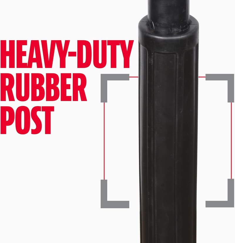 Adjustable Kids Baseball Batting Tee - Durable Rubber, 黑色的