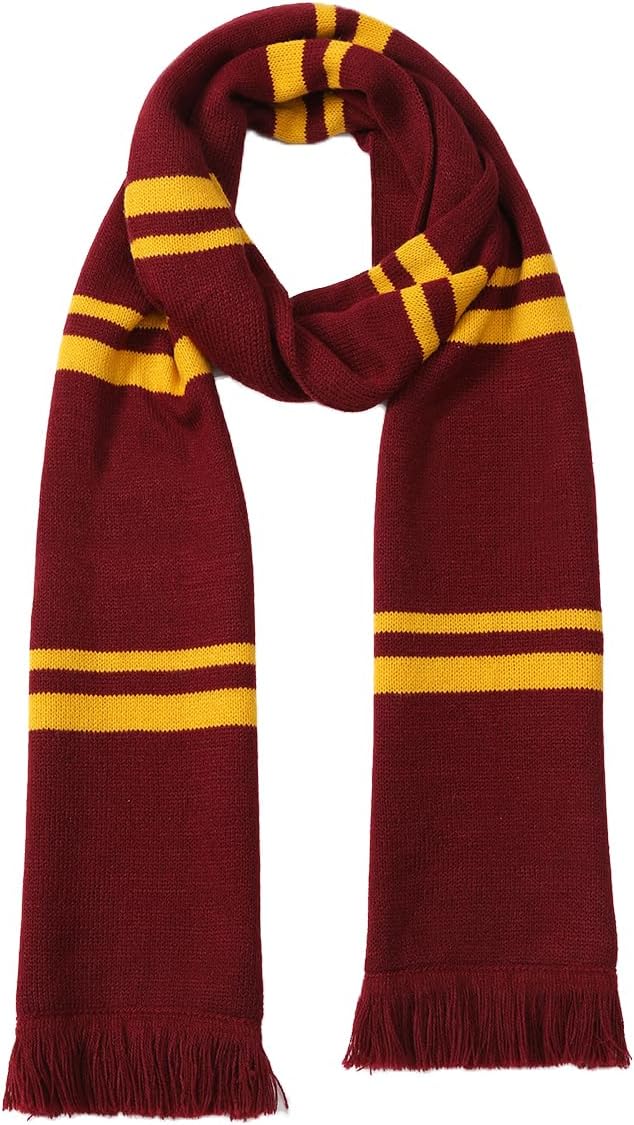 Striped Knit Scarf for Winter Cosplay and Costumes