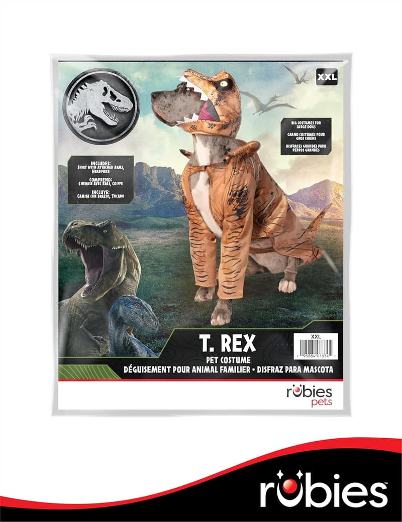 Halloween T-Rex Dog Costume - Fun & Cute, 3X-Large