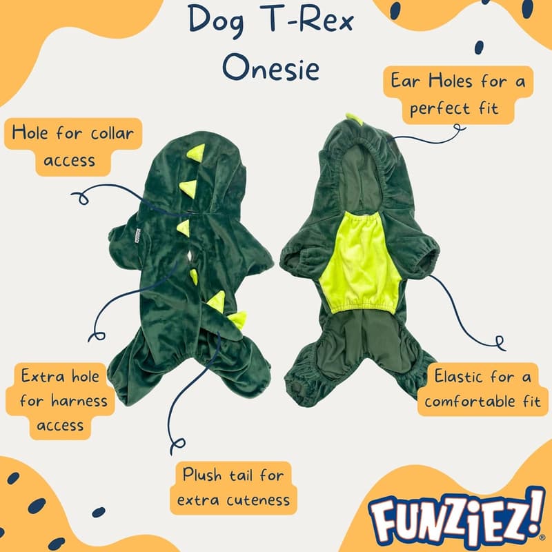 T-Rex Dinosaur Costume for Small Dogs and Cats