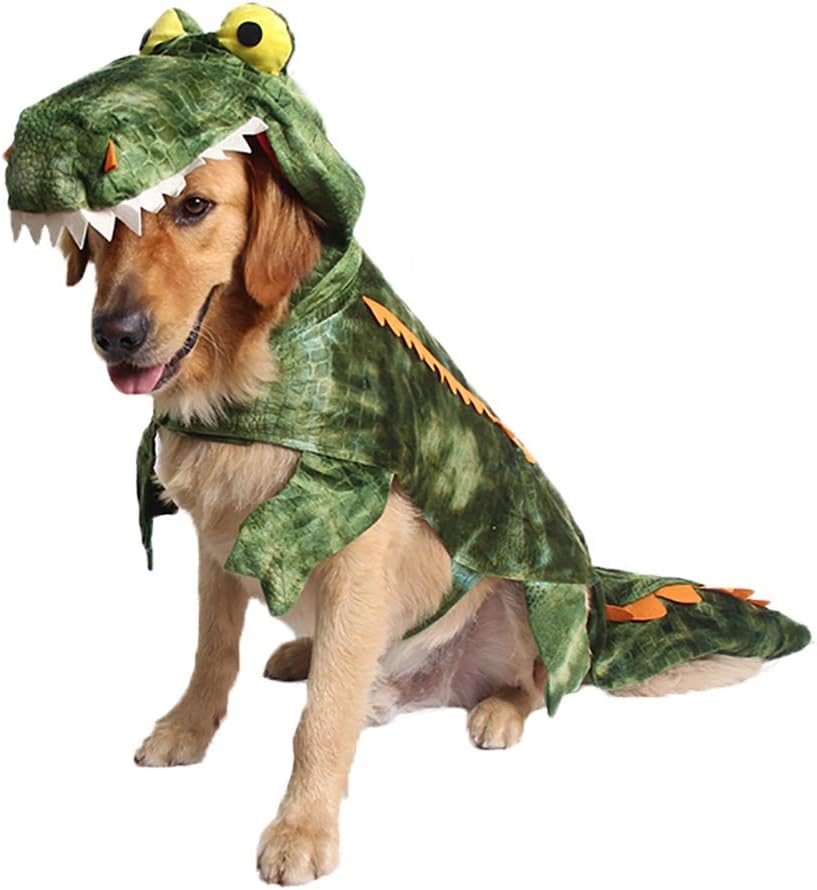 Halloween Alligator Dog Costume - Crocodile Hoodie for All Sizes