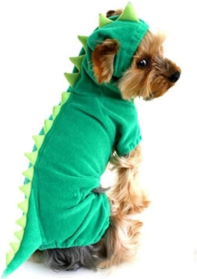 Halloween Dino Hoodie Costume for Small Dogs - Green