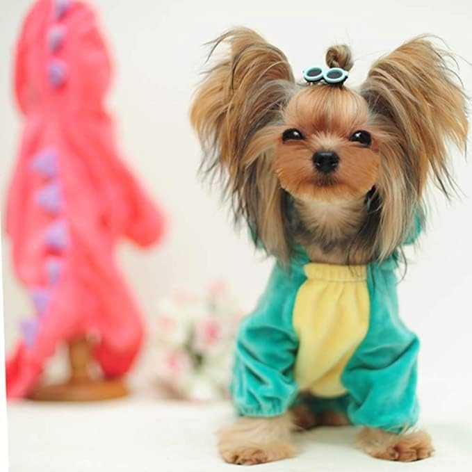 Halloween Dinosaur Hoodie for Small Dogs and Cats (Green)