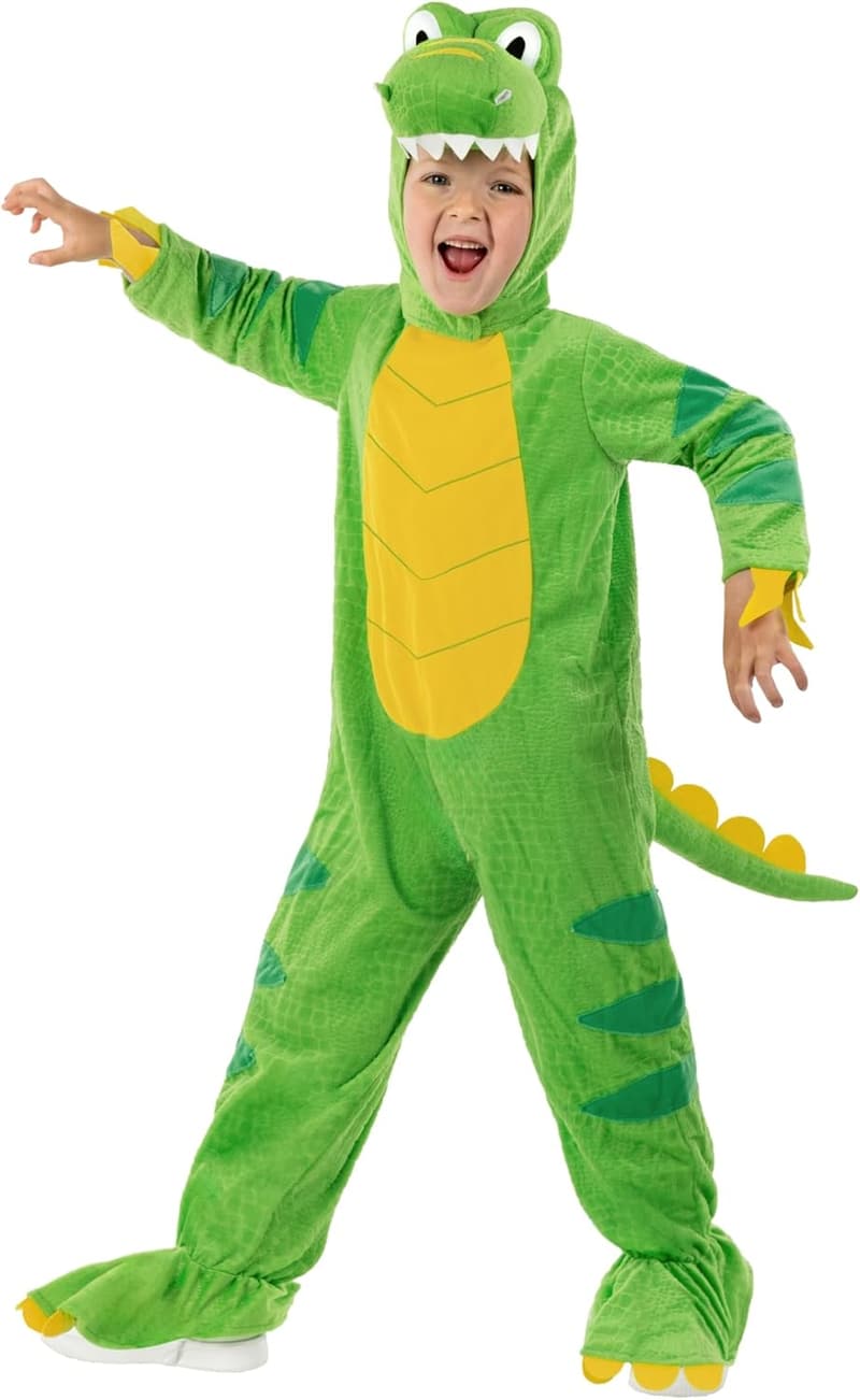 Kids' Morph Suit T-Rex Costume with Tail and Feet Attachment