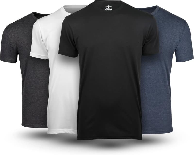 Men’s Premium Soft Fitted Crew Neck T-Shirt - Pre-Shrunk Cotton Poly
