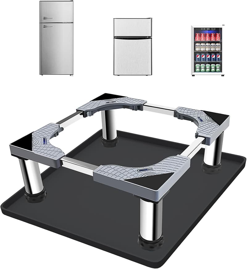 Adjustable Mini Fridge Stand with Silicone Drip Mat