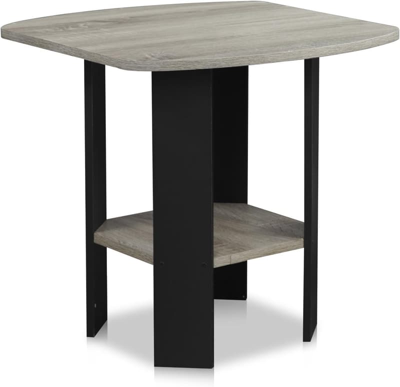 End/Side Table in French Oak Grey/Black - Simple Design