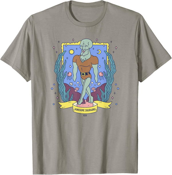Handsome Squidward Tarot T-Shirt for Fans