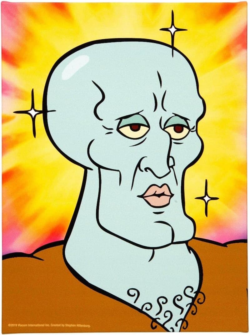 Handsome Squidward Mini Canvas Art - Spongebob Collectible