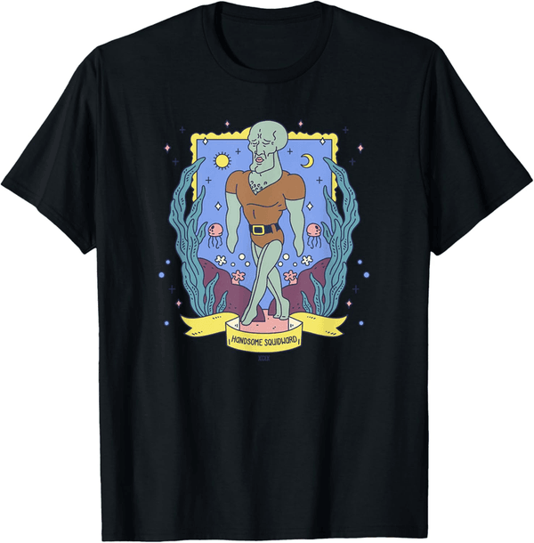 Handsome Squidward Tarot Card T-Shirt