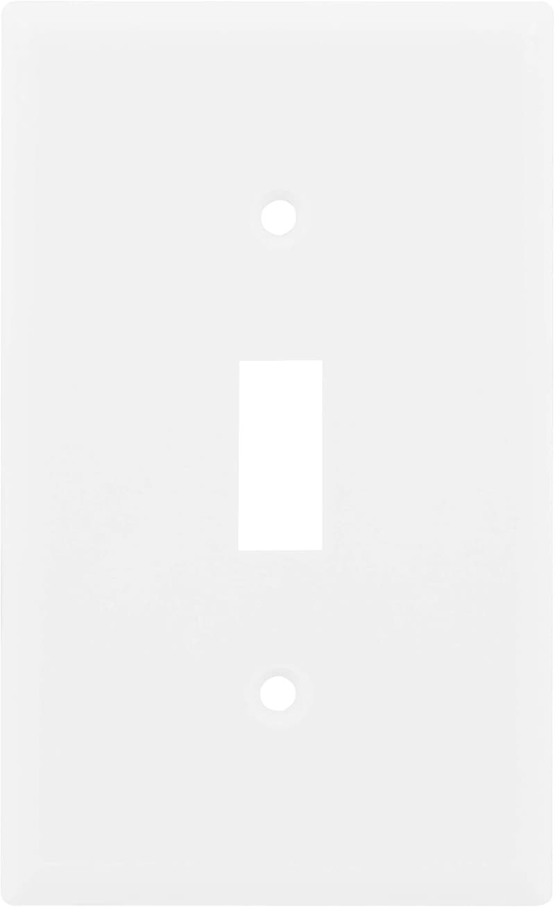 Power Gear 1-Gang Light Switch Cover Plate, White