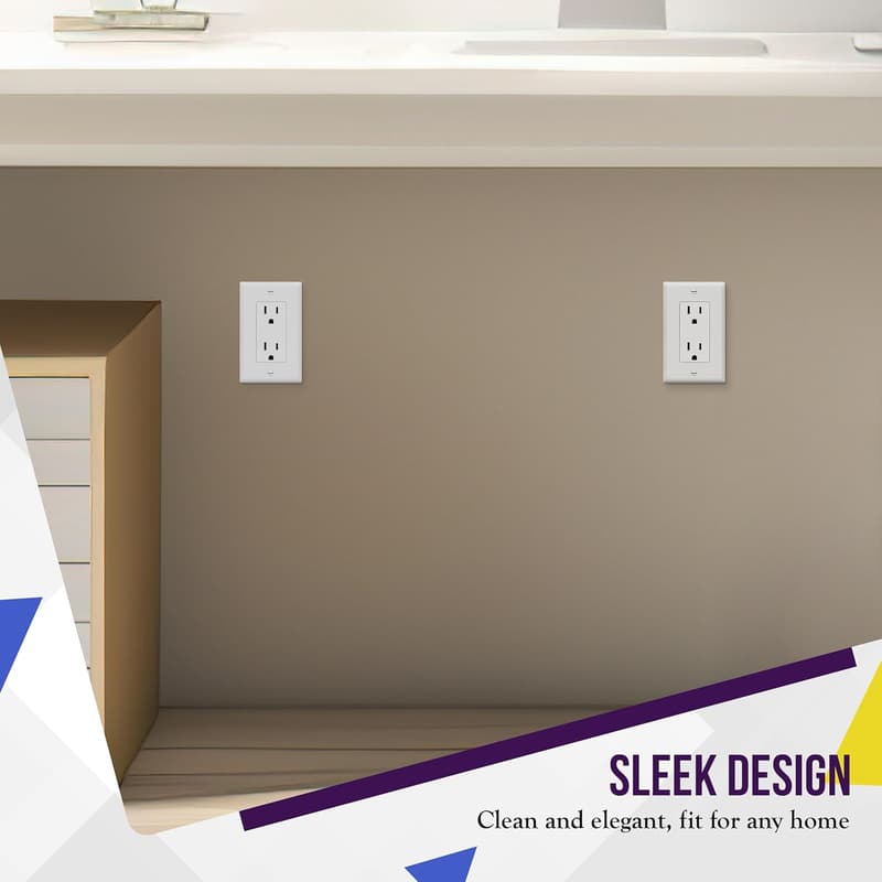 Unbreakable 1-Gang Light Switch Wall Plate - White (10 Pack)