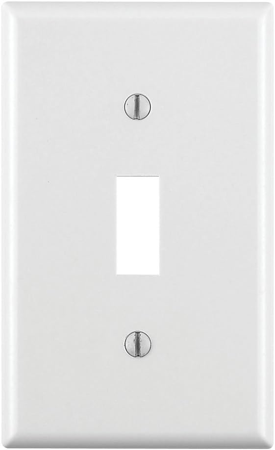 Leviton Standard Size White Thermoset Toggle Switch Wallplate