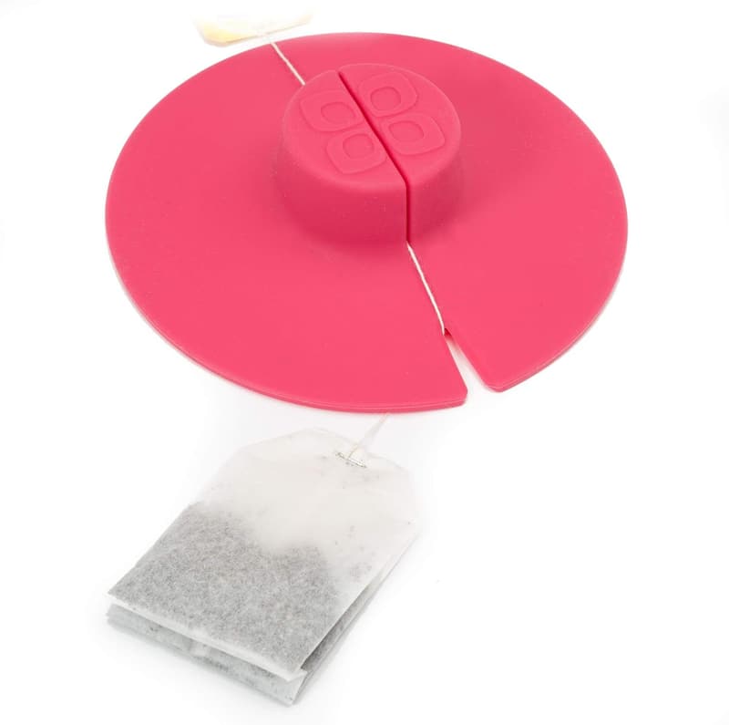 Silicone Tea Bag Holder & Squeezer - Mess-Free, Pink