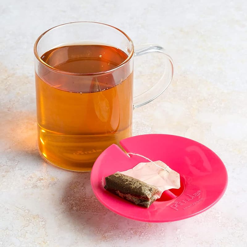 Silicone Tea Bag Holder & Squeezer - Mess-Free, Pink