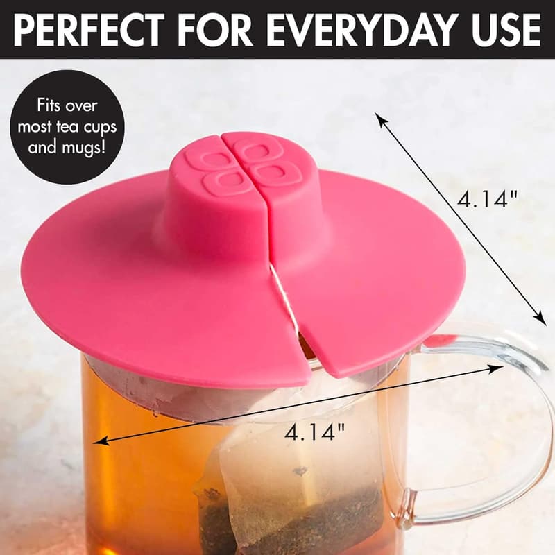 Silicone Tea Bag Holder & Squeezer - Mess-Free, Pink