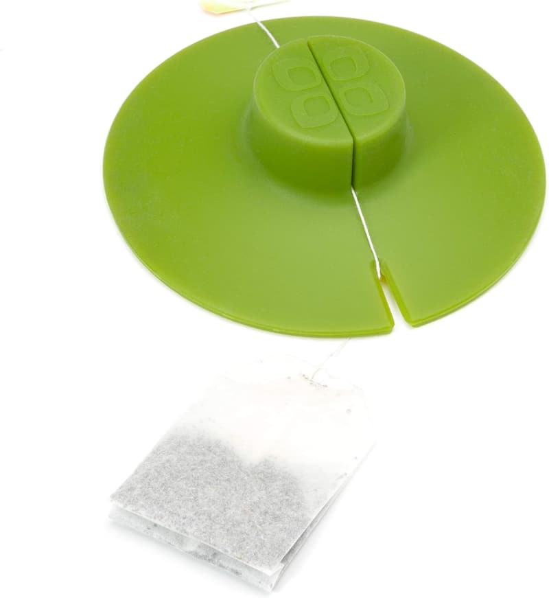 Silicone Tea Bag Holder - Easy, Dishwasher Safe, Green