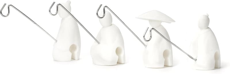 Kikkerland Set of 4 White Tea Bag Holders