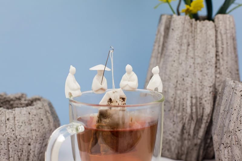 Kikkerland Set of 4 White Tea Bag Holders