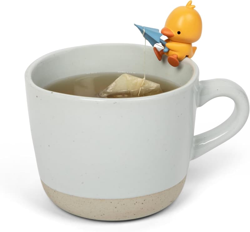 Cute Duck Tea Bag Holder & String Rest - Novelty Gift Accessory