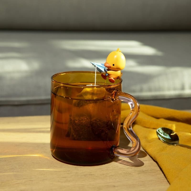 Cute Duck Tea Bag Holder & String Rest - Novelty Gift Accessory