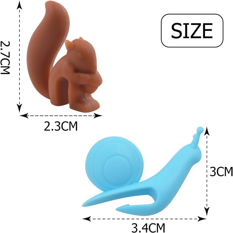 Cute Silicone Tea Bag Holders - 10pcs Multi-Color Drink Markers