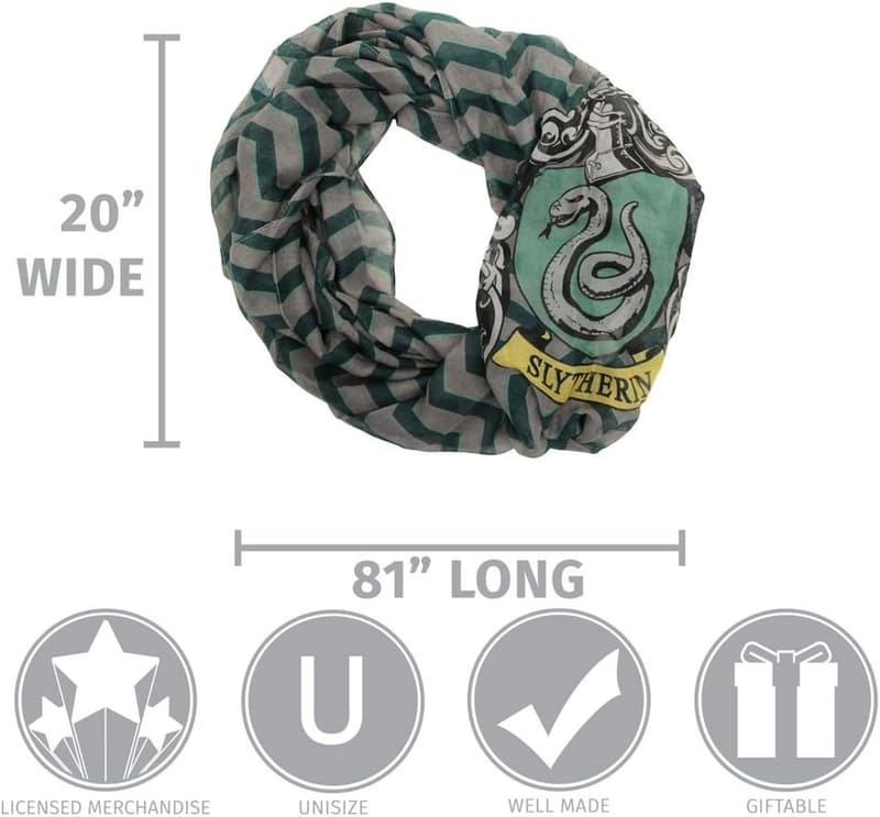 Slytherin House Crest Infinity Scarf