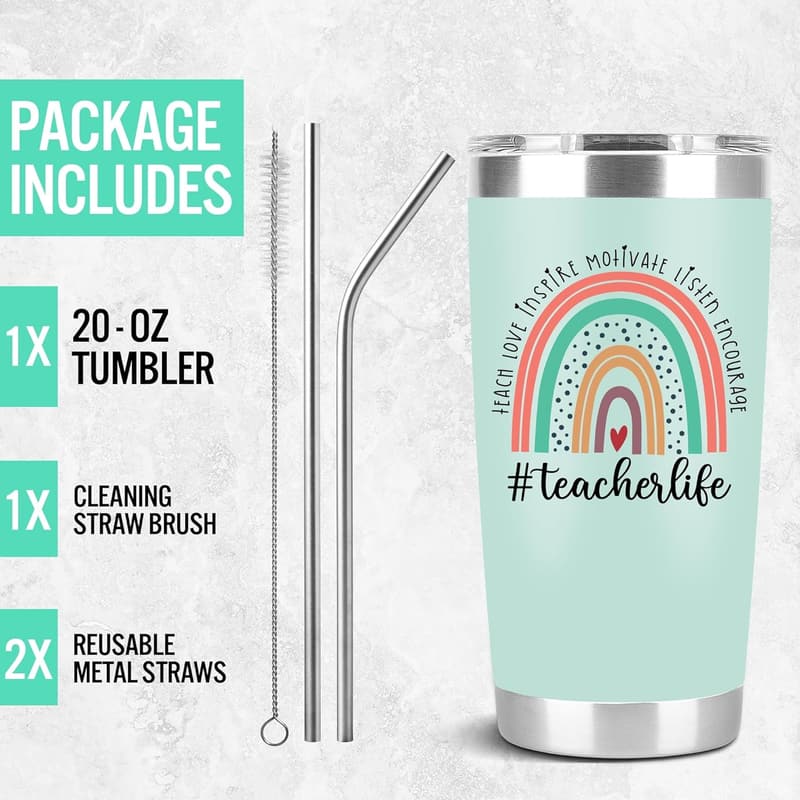 Teacher Appreciation 20 Oz Tumbler Gift for Women
