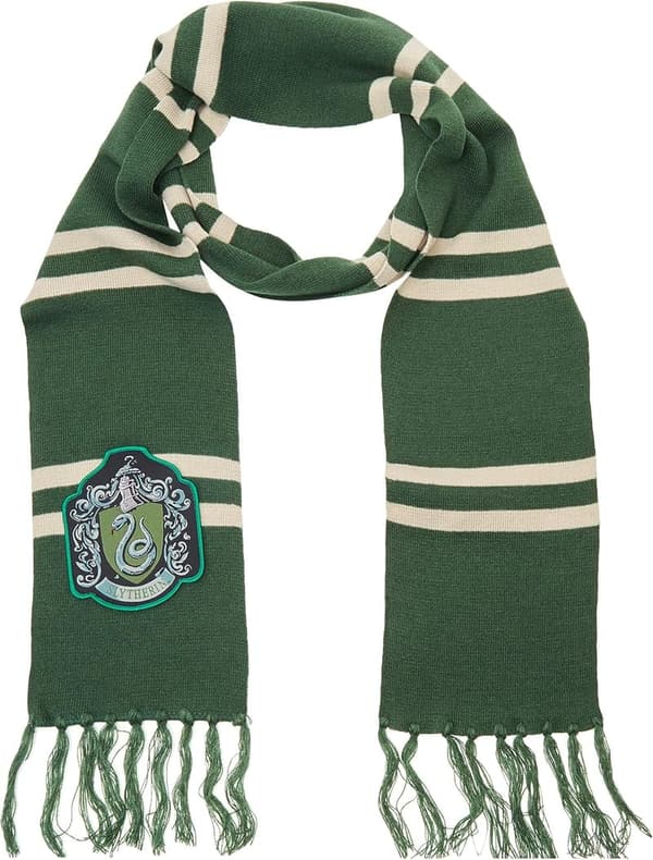 Slytherin Knit Scarf - Green Patch, One Size Fits Most