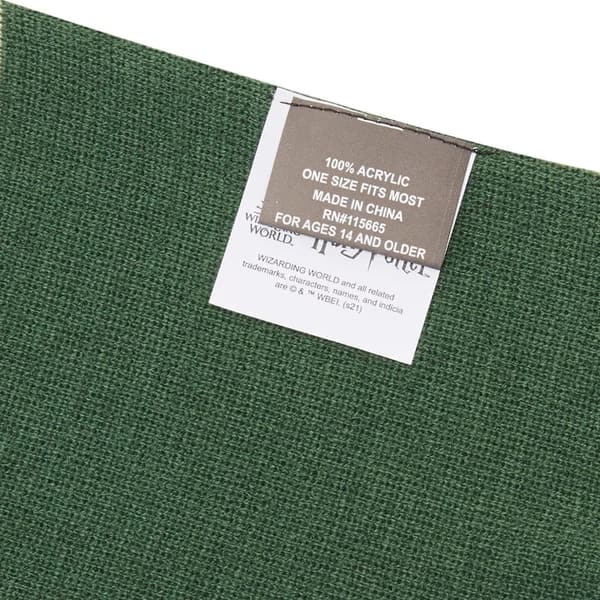 Slytherin Knit Scarf - Green Patch, One Size Fits Most