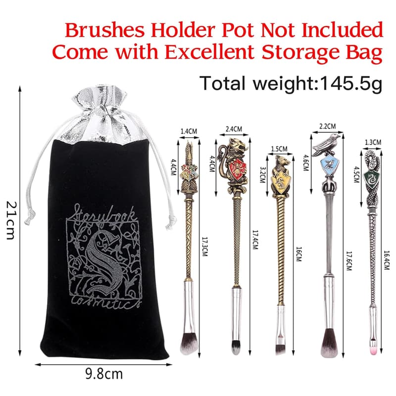 Makeup Brushes Gift Set for Women - Harry Potter Style