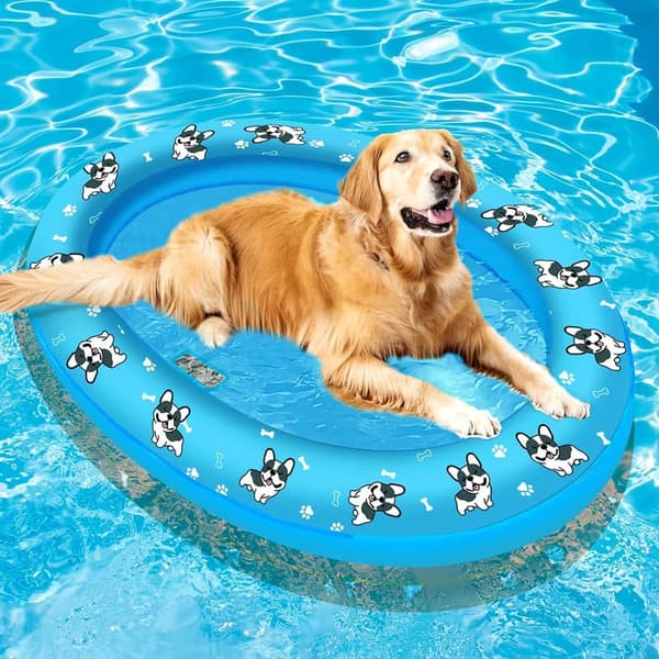 Puncture-Proof Inflatable Dog Pool Float for All Sizes