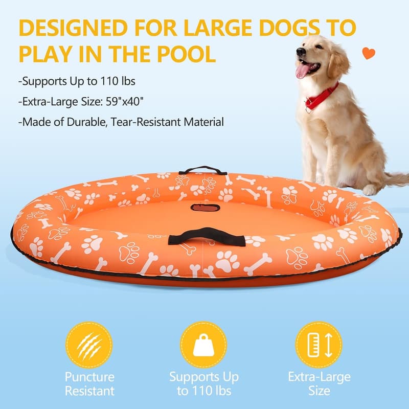 Large Dog Pool Float for Summer Fun