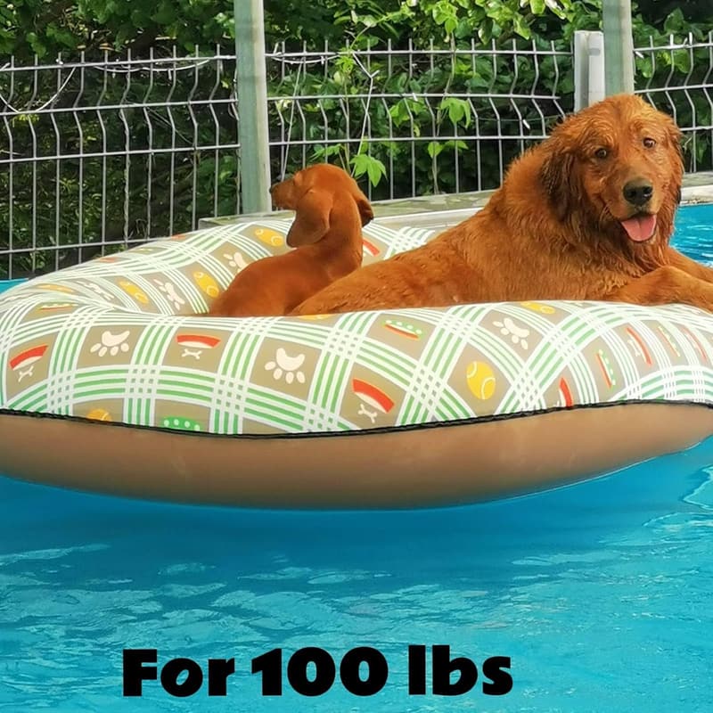 Inflatable Dog Pool Float for Large Dogs – 150 lbs Capacity