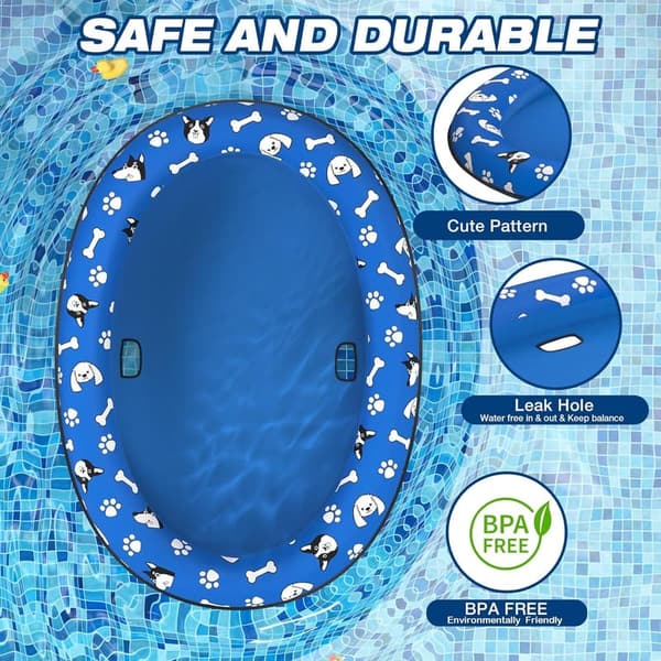 Inflatable Dog Swim Float - Summer Water Raft